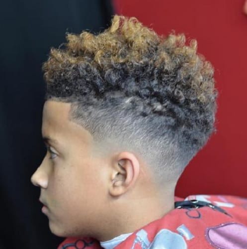 little black boy's mohawk haircut