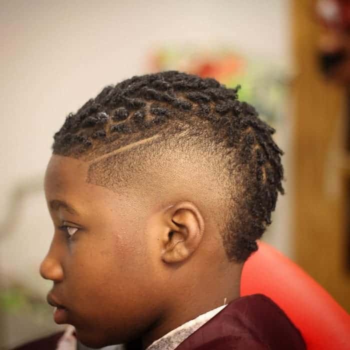 little black boy mohawk with fade