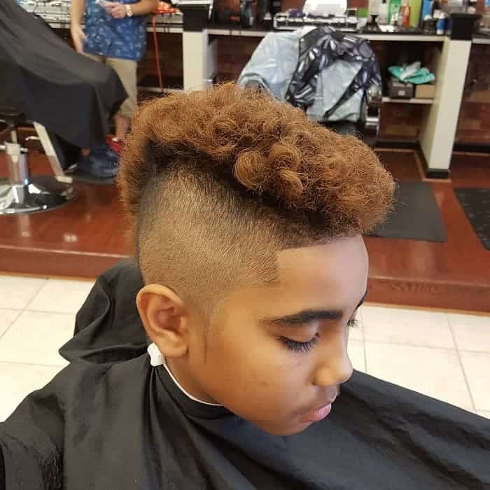 little black boy with mohawk haircut