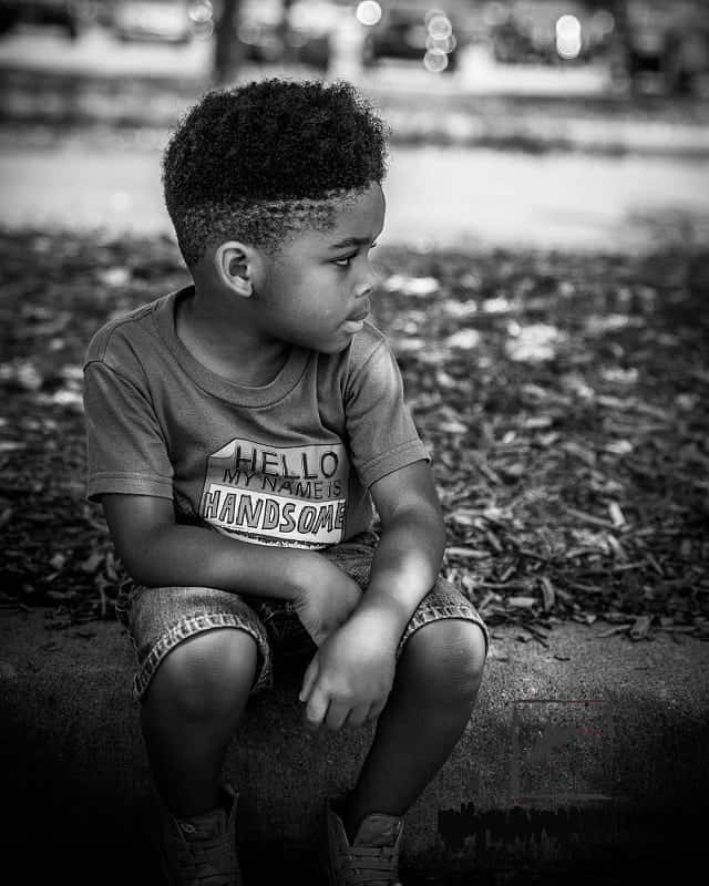 curly hairstyle for little black boys