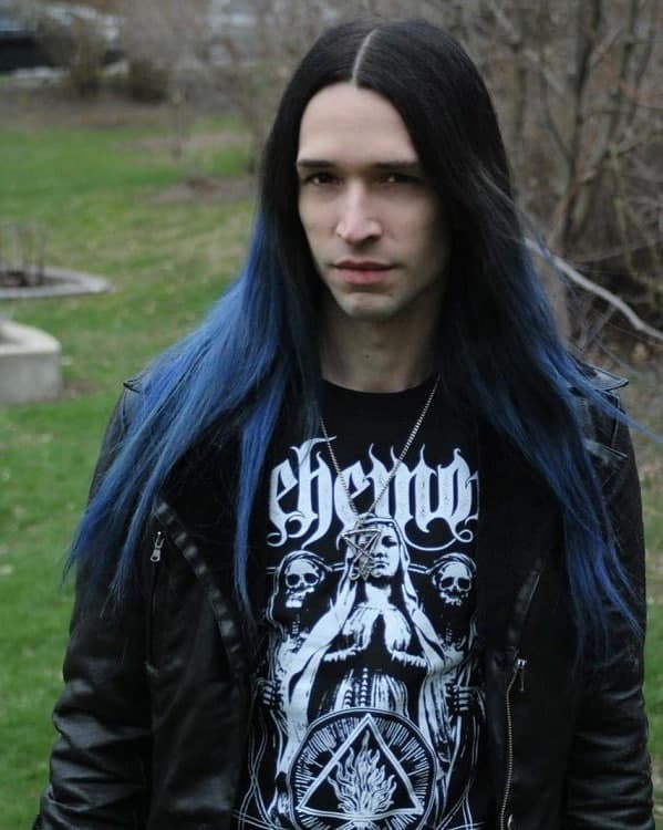 Long Blue Hair For Guys