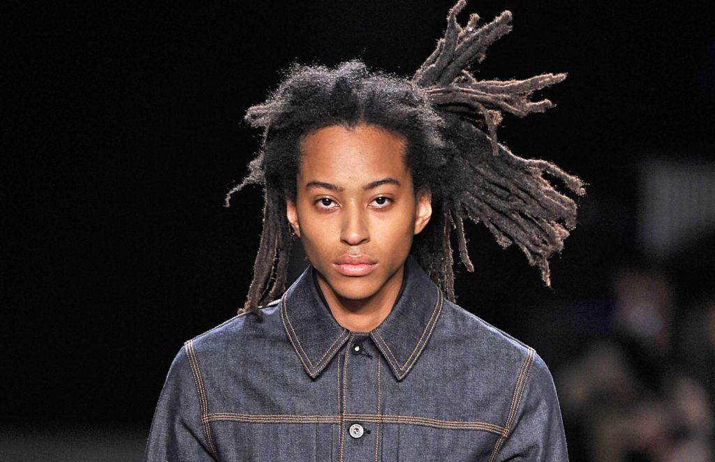 long braided hairstyle for black men