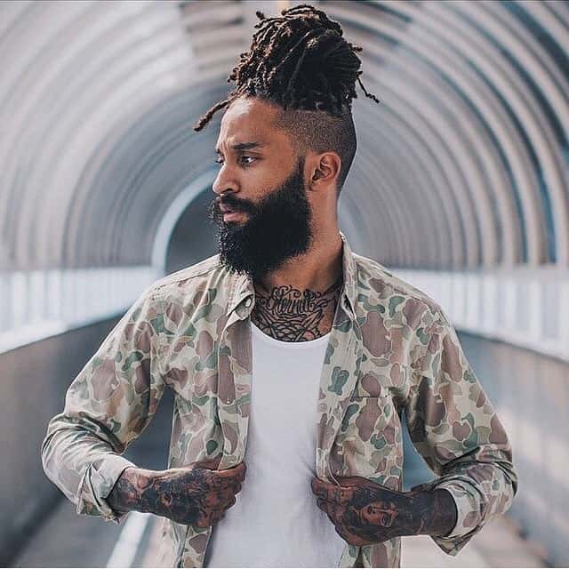 braided bun for black men