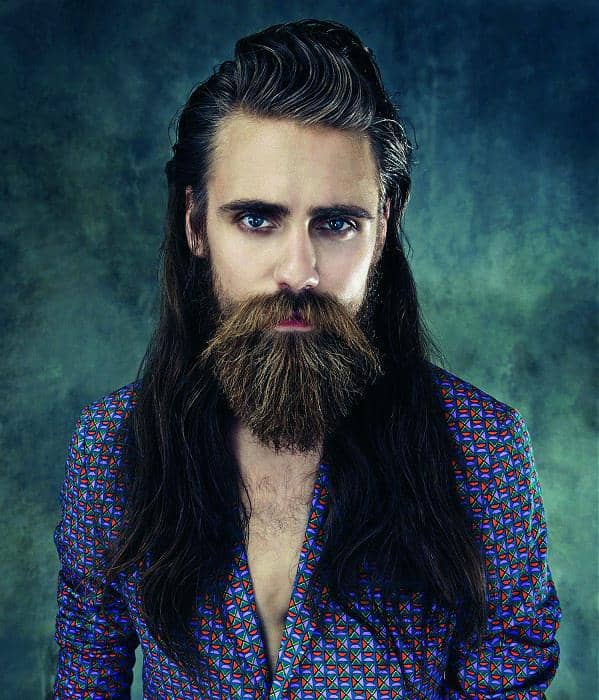 long hair and beard style