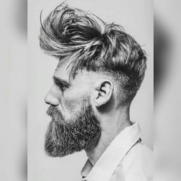 messy long undercut for men