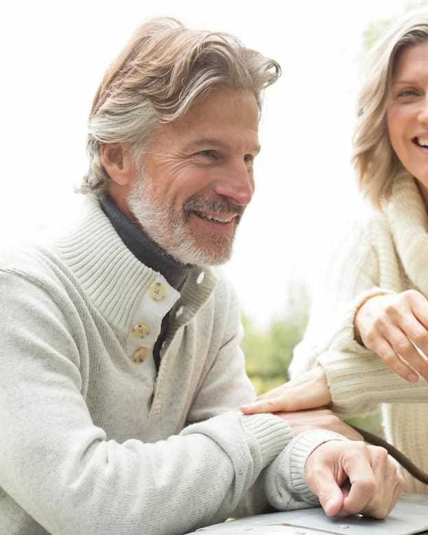 Older Men's Long Hairstyles with Middle Part