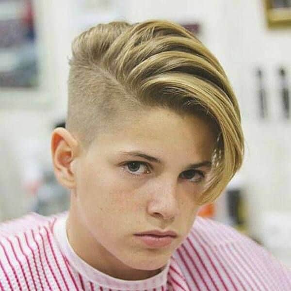 teen guys hard comb over style