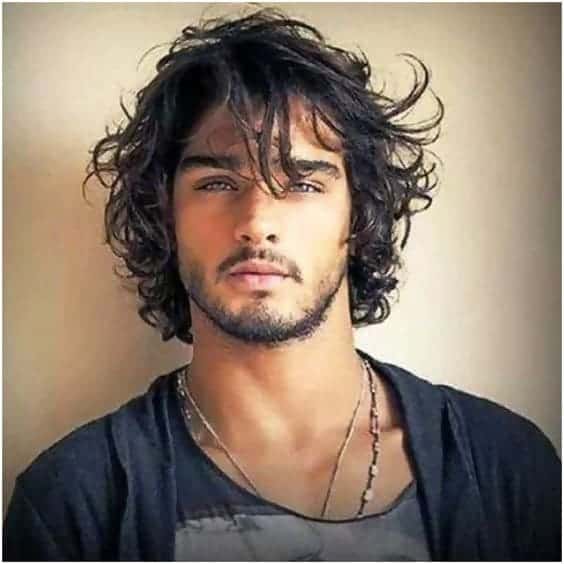 curly long layered haircuts for men