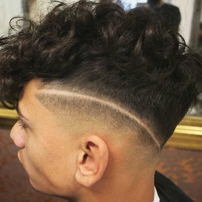 Low Fade Haircut With Line
