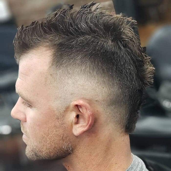 spiky hair with low fade
