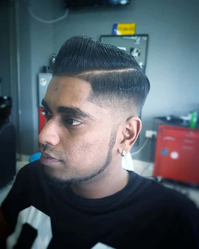 pompadour with low fade 