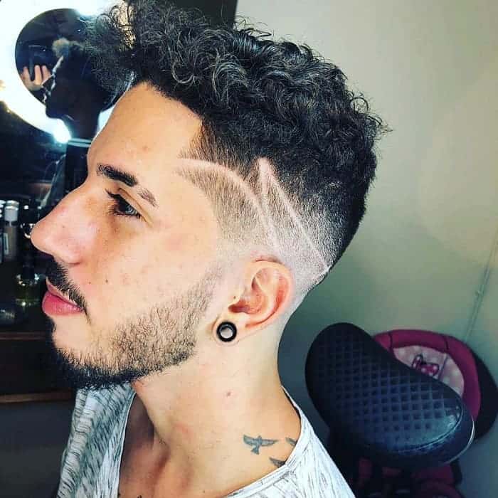 low fade with design 