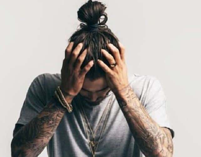 man bun hair grow stages