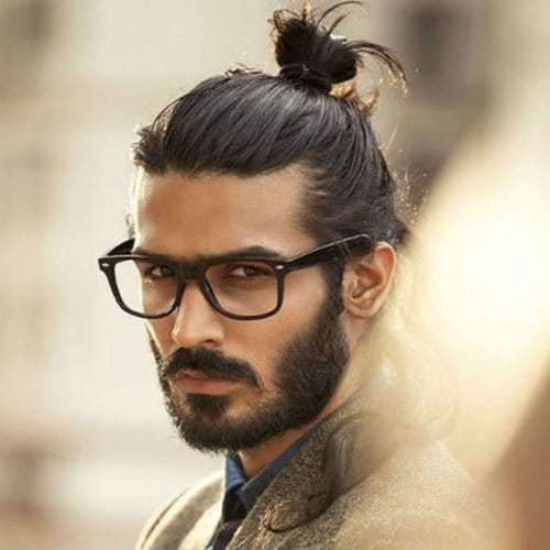 cool man bun hairstyle 