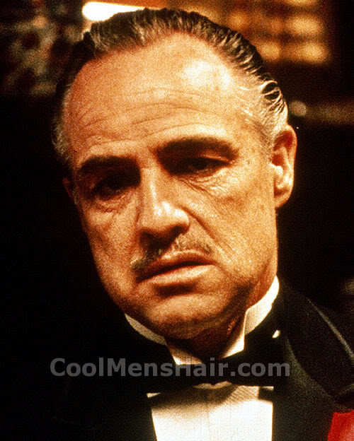 Picture of Marlon Brando hairstyle in The Godfather. 