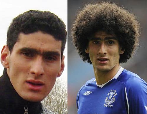 Picture of Marouane Fellaini afro hairstyle.