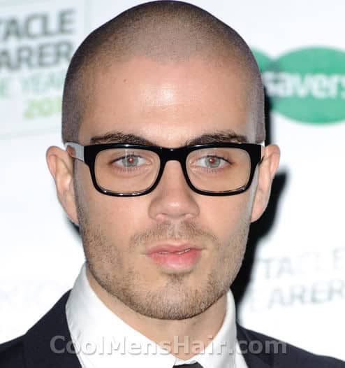 Picture of Max George shaved head.