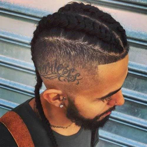 men's box braid hairstyle