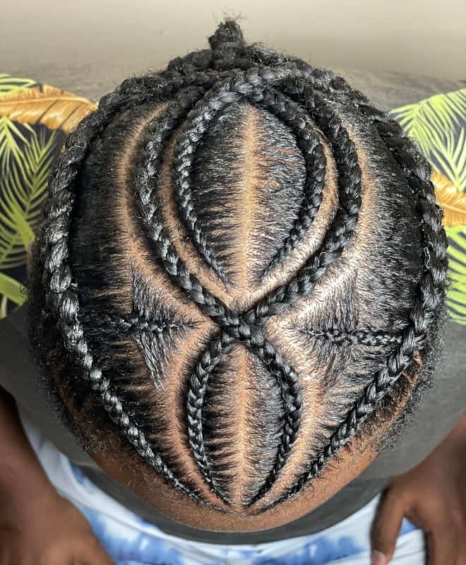 men's short braided design