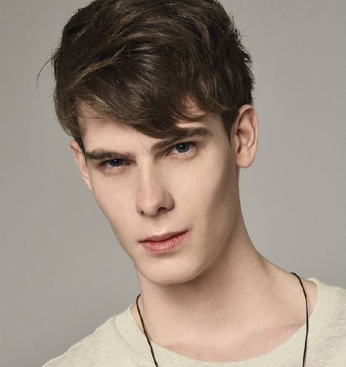 messy fringe for men