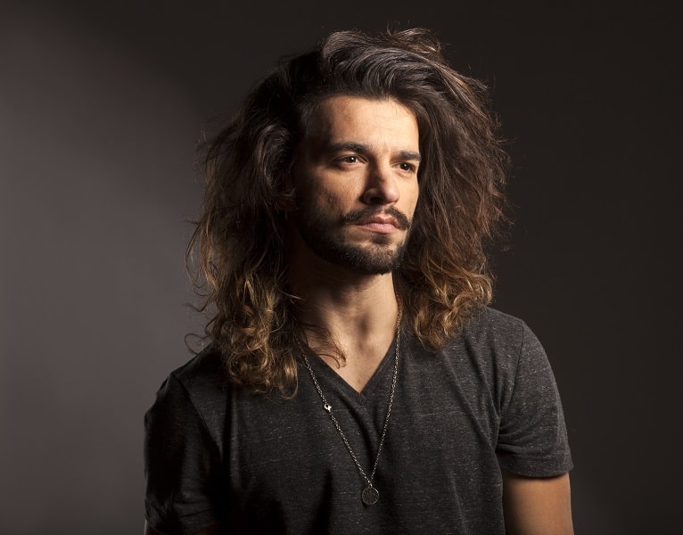 long messy hair for men