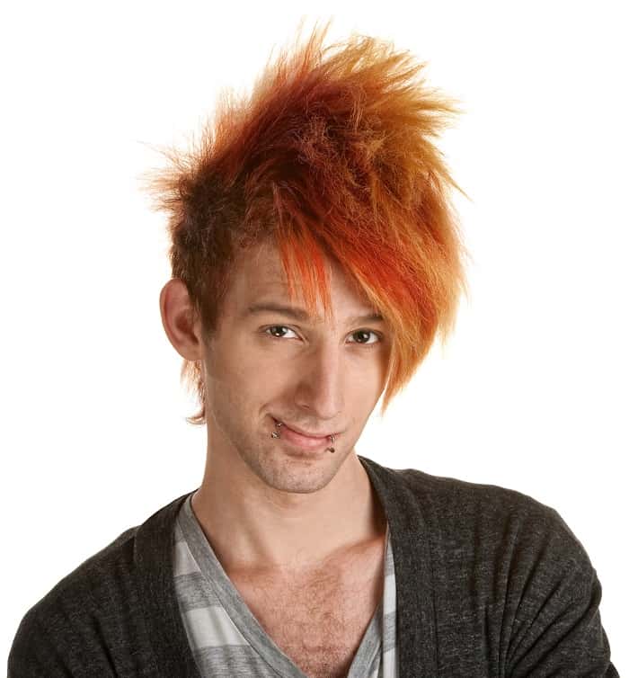 messy punk hair for men