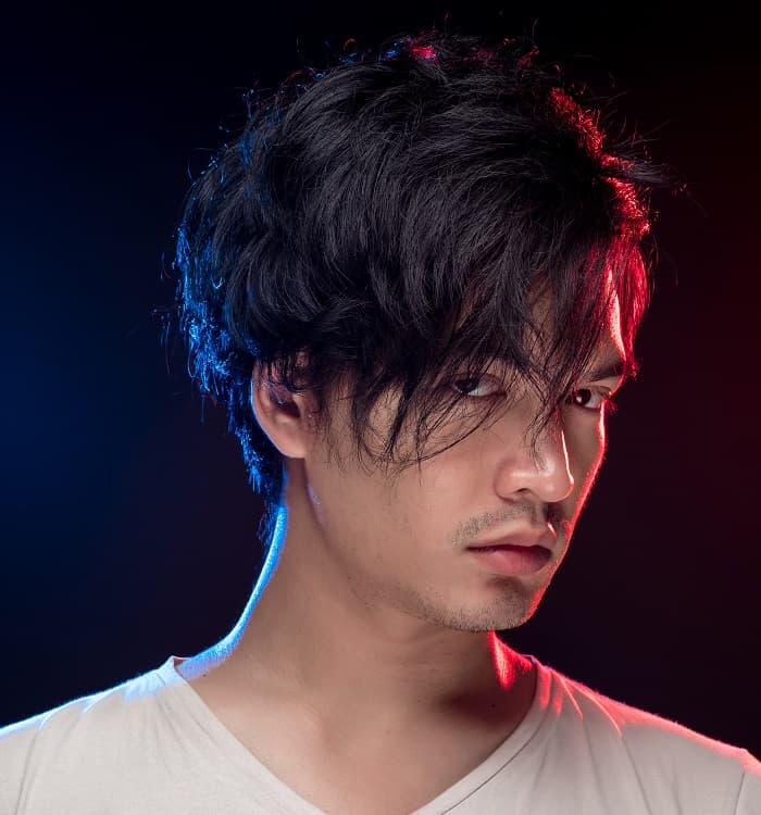 messy hairstyles for asian men