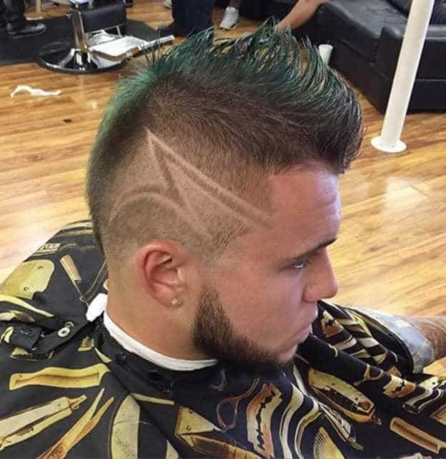 High Mohawk Buzz Cut with Design