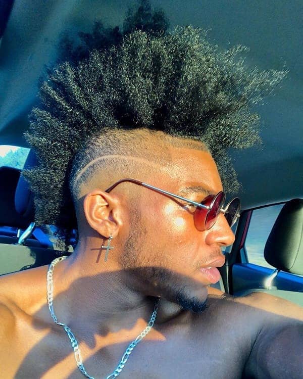 Mohawk Mullet for Black Guys