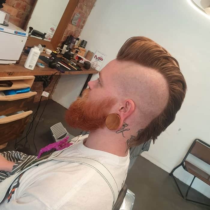 Mohawk Pompadour On Mullet Hair