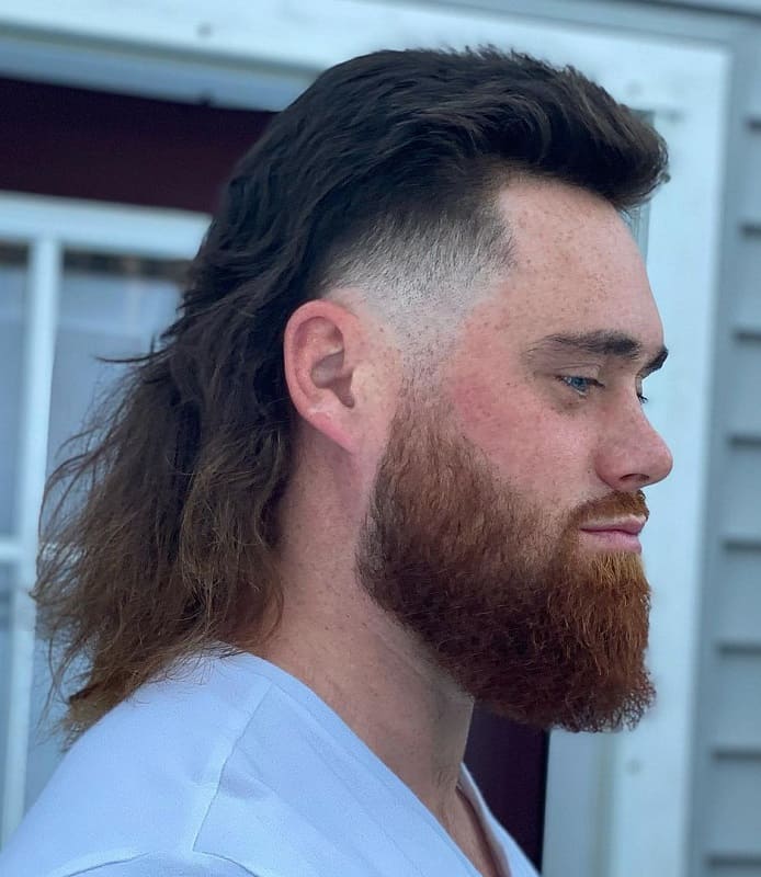mullet with taper fade