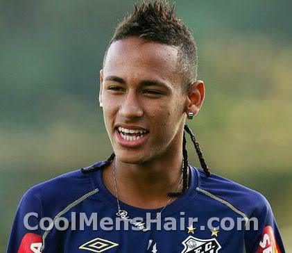 Photo of Neymar mohawk haircut.