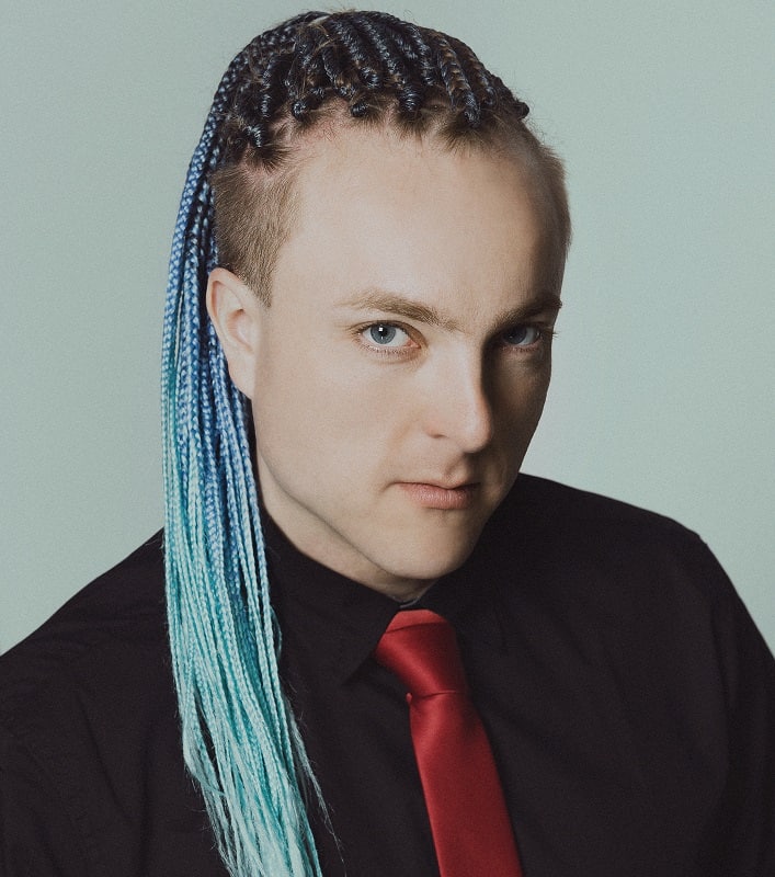 ombre braids for white men