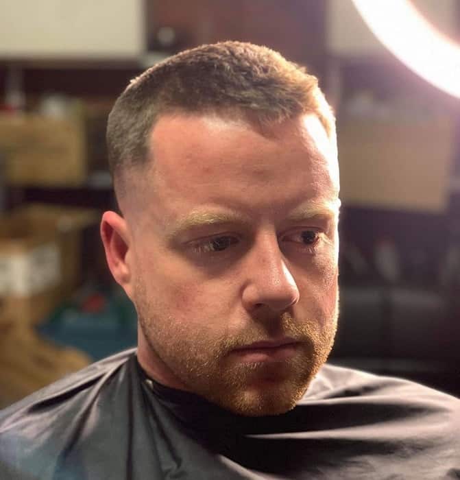 crew cut for men with oval face shape