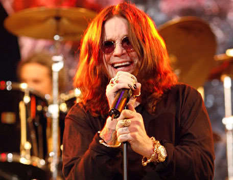 Picture of Ozzy Osbourne long hair.