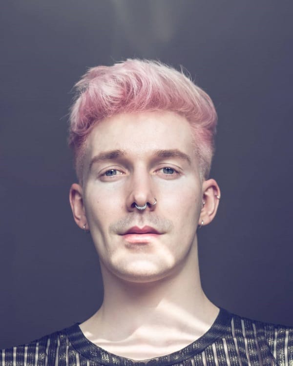 Pastel Pink Hair For Men