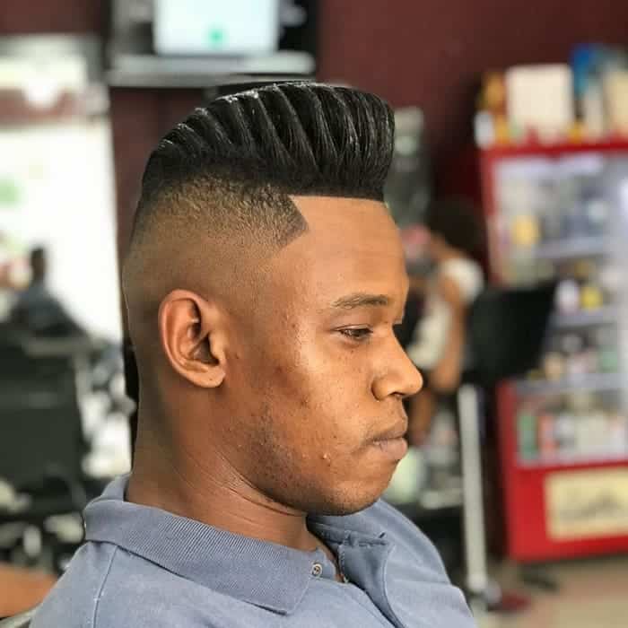 high fade pompadour