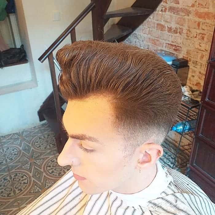 low fade pompadour 