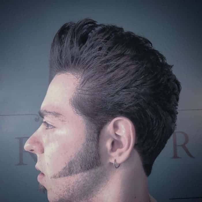 shaped pompadour haircut for men