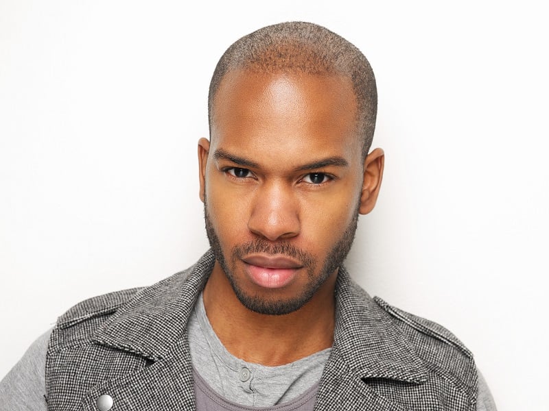 black man haircut with receding hairline