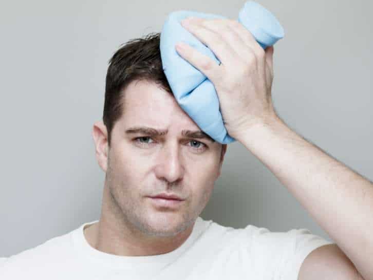 Ice method to remove hard wax from men's hair