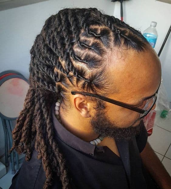 Basket Weave Dreads Half-Do