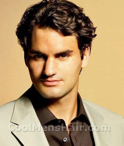 Picture of Roger Federer hairstyle.