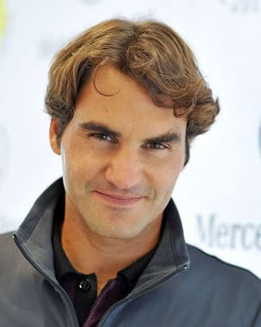 Image of Roger Federer hairstyle.