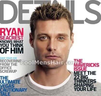 Picture of Ryan Seacrest spiky hair for young men.