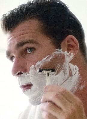 shaving face