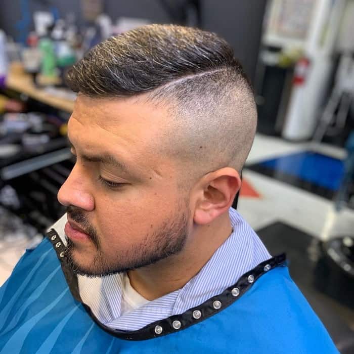 short comb over fade for thick hair