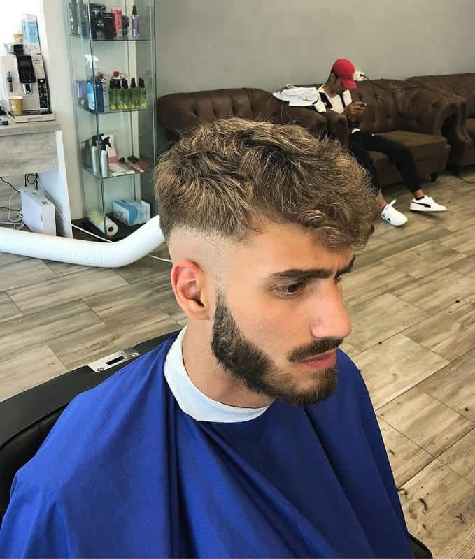 Image of Low fade shaggy haircut