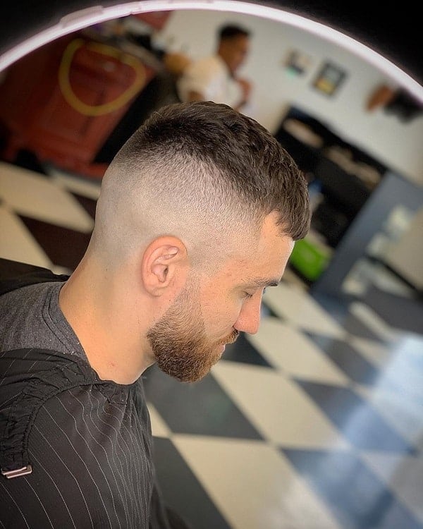 short french crop with high bald fade