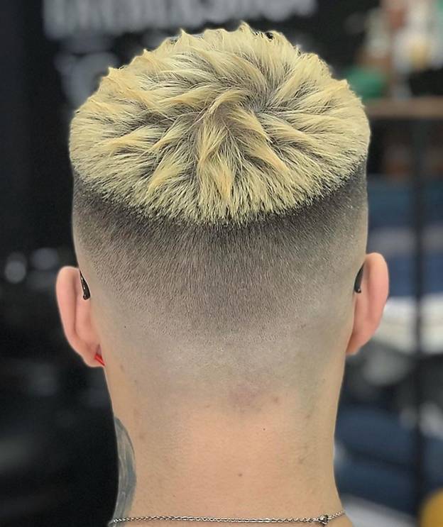 Short Hair with A Blonde Spiky Top